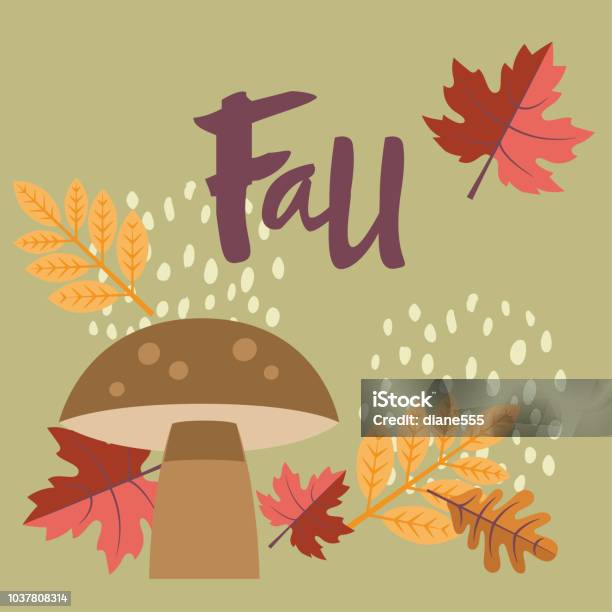 Cute Autumn Background Stock Illustration - Download Image Now - Ash Tree, Autumn, Backgrounds