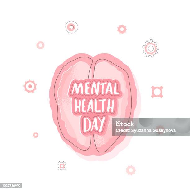Mental Health Day Vector Illustration Stock Illustration - Download Image Now - Abstract, Advice, Alertness