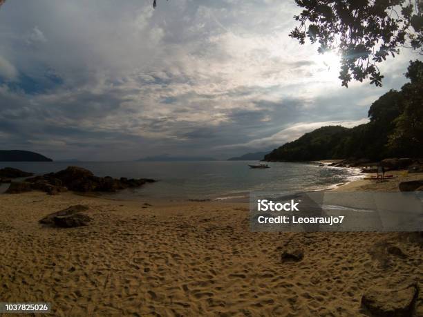 Beautiful And Calm Beach At Sunset Stock Photo - Download Image Now - Bay of Water, Beach, Blue