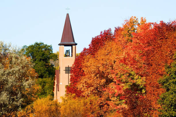 istock Church Steeple in Autumn 1037852982