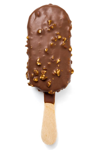 Vanilla Milk Chocolate Almond Bar on White Background