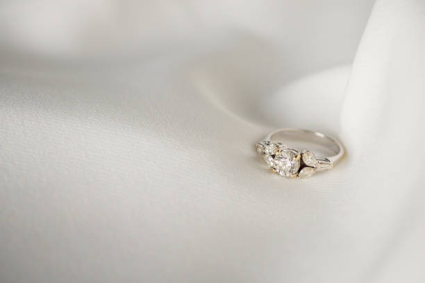 istock Jewelry wedding diamond ring close up 1037866280