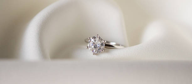 istock Jewelry wedding diamond ring close up 1037866290