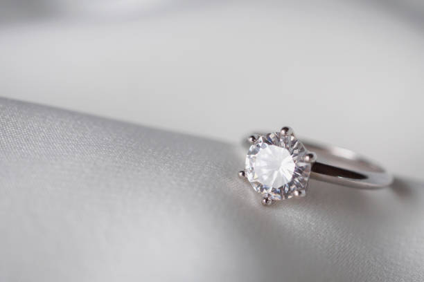 istock Jewelry wedding diamond ring close up 1037866298
