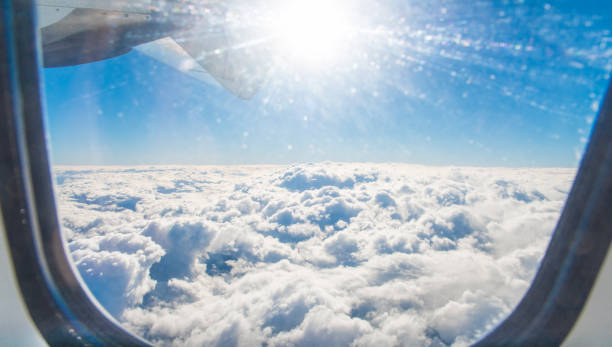 istock Scenery view of cloudscape outside the airplane window. 1037880946