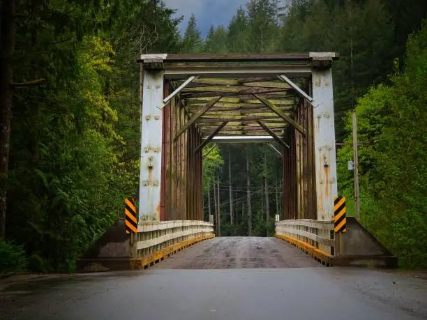 Old one lane Bridge in Harrison Mills, B.C.