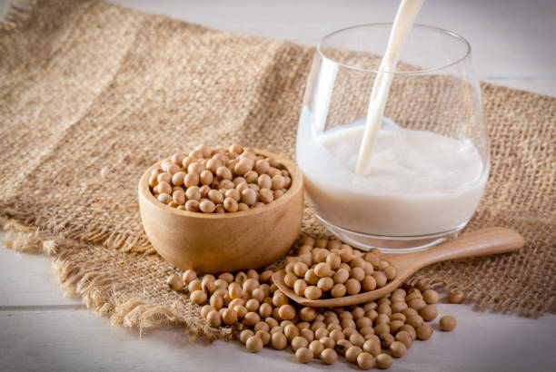 istock Soybeans and soy milk 1037884994