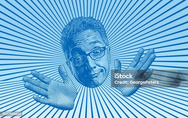 Senior Man Making A Funny Facial Expression Stock Illustration - Download Image Now - Active Seniors, Adult, Anxiety