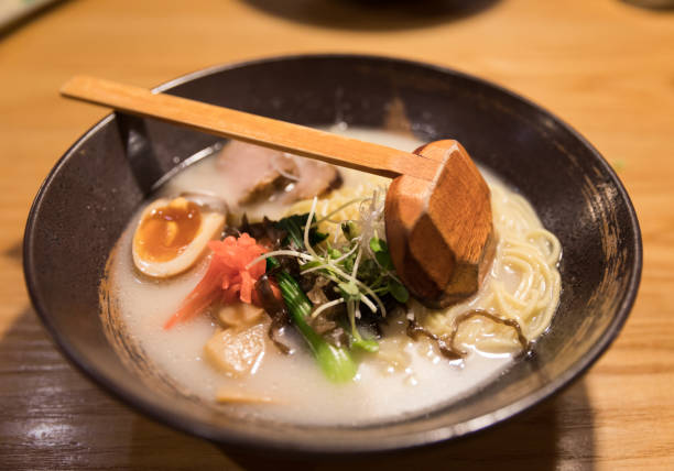 istock Japanese style pork bone soup ramen noodles 1037956688