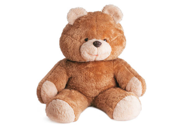 istock Classic teddy bear toy isolated on white background 1037960568