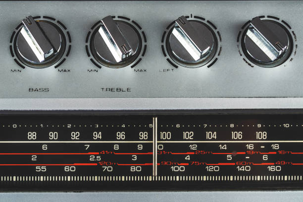 istock 1980s Silver retro radio boom box on white background 1037960626