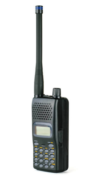 istock Modern professional walkie-talkie isolated on white background. Right side view. 1037970634