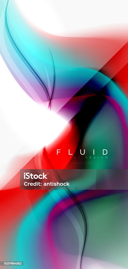 Flowing Design Abstract Fluid Flowing Wave Abstract Background Stock Illustration - Download ...