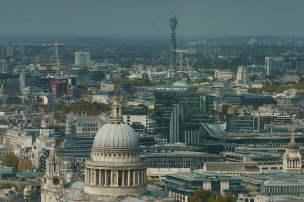 Saint Paul's Cathedreal and BT Tower stock photo