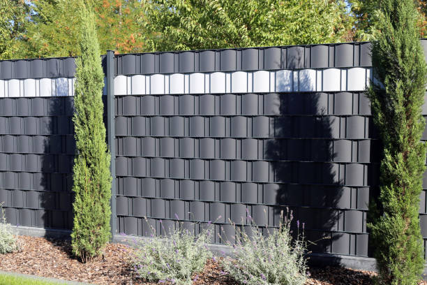 istock Modern high-quality privacy fence 1038025066