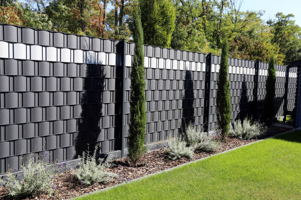 istock Modern high-quality privacy fence 1038025188