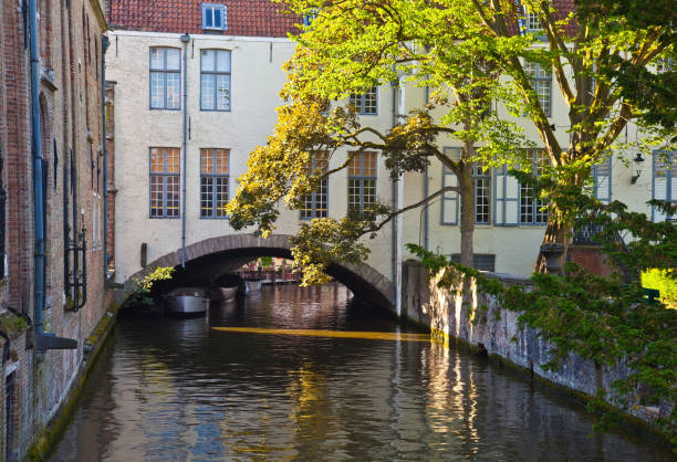 istock Classic view of channels of Bruges 1038027026