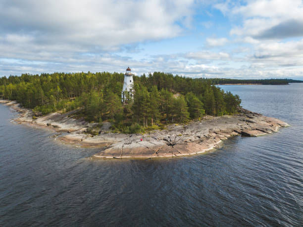 istock Lighthouse at Cape Besov Nos, Lake Onega 1038029920