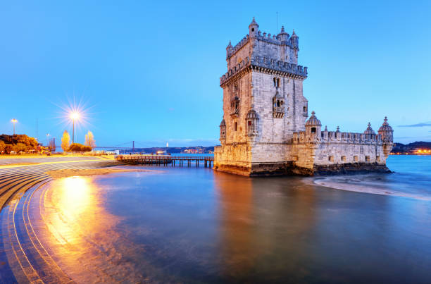istock Belem tower, Lisbon - Portugal at night 1038045942