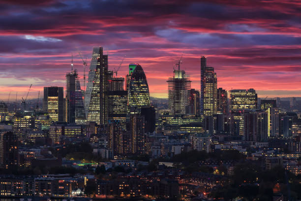 istock City of London after sunset time 1038049340