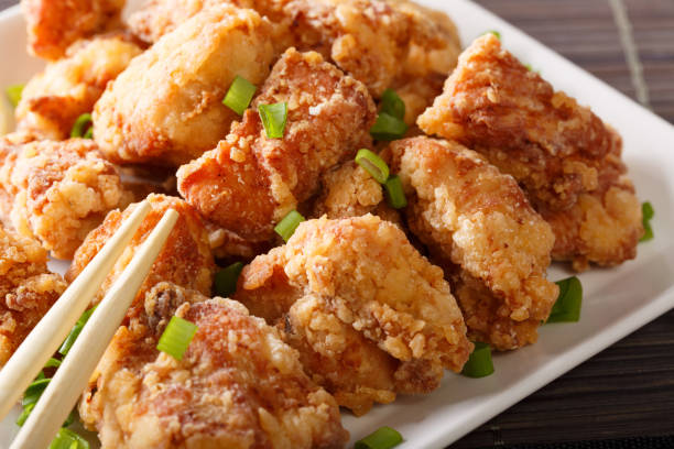 istock karaage -  Japanese style fried chicken macro. Horizontal 1038056456