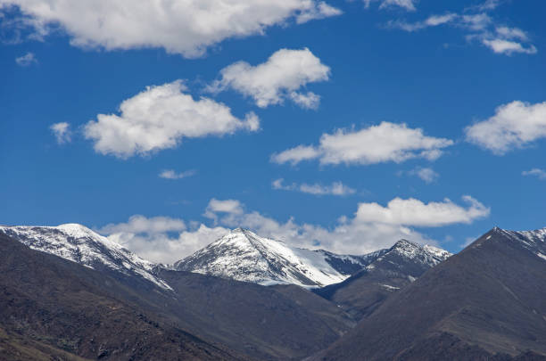 istock Desert and mountain over blue sky and white clouds on altiplano