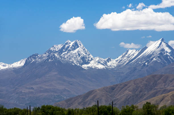 istock Desert and mountain over blue sky and white clouds on altiplano