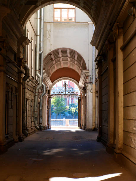 istock Yard with gateway at Saint Petersburg, Russia 1038088620