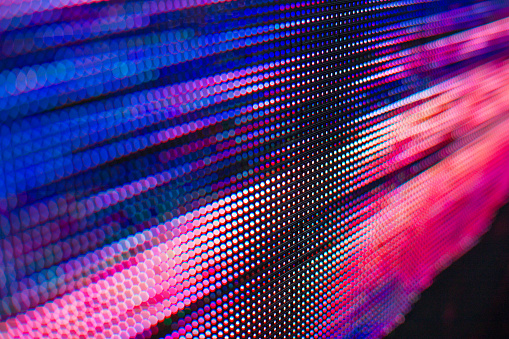 Bright colored LED smd screen - close-up texture abstract background.
