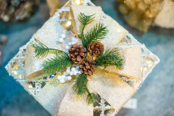 istock Abstract unfocused background with Christmas decorations. 1038113744