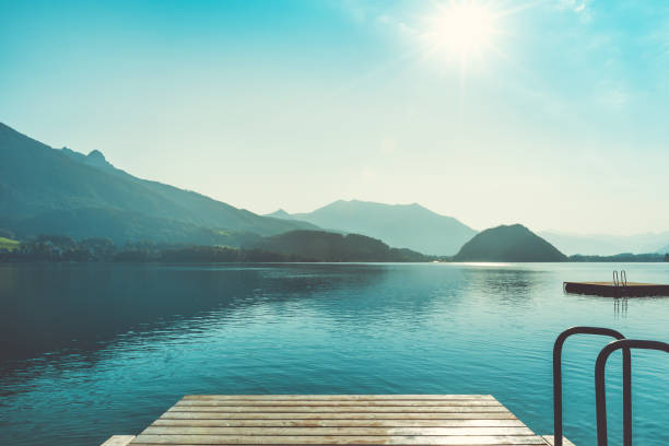 istock Resort lake in alpine mountains 1038113814