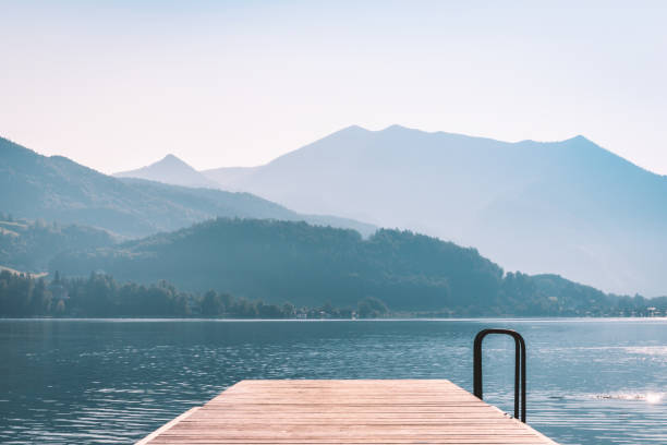 istock Wooden pier on the lake 1038116616