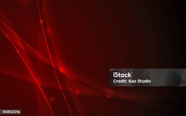 Abstract Futuristic Line Curve Element On Red Background Stock Illustration - Download Image Now