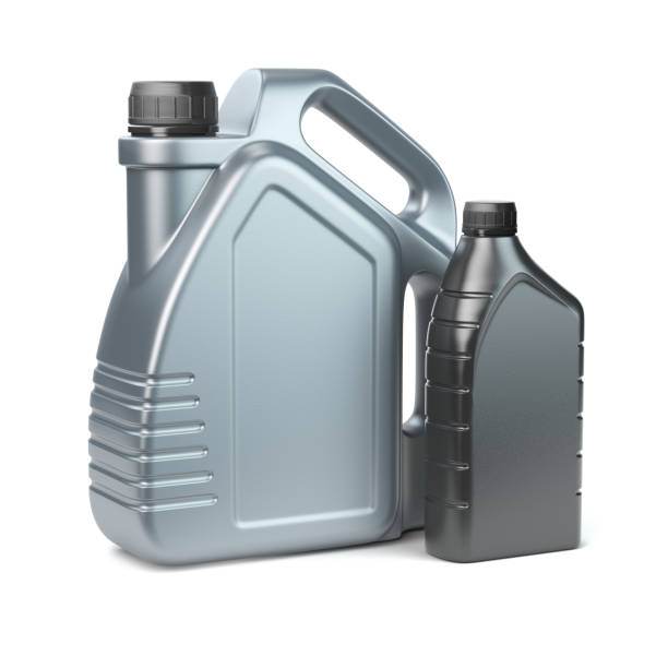 istock Plastic canisters for motor oil on white isolated background. 1038176624