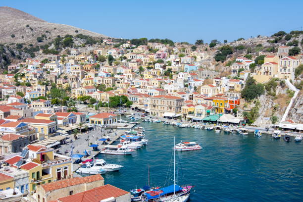 istock Symi town cityscape, Dodecanese islands, Greece 1038206590