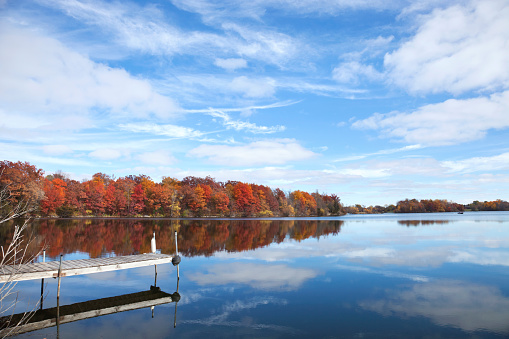 Autumn Colors Along the Shore of Bays Mountain Lake