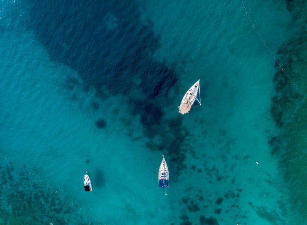 istock Aerial view of a sailing boat 1038233714
