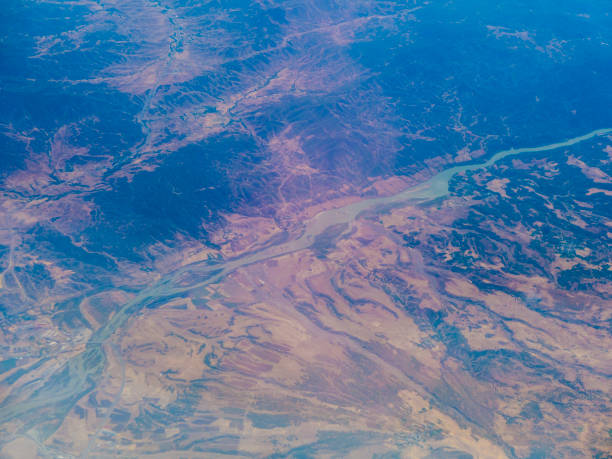 istock Iran Pakistan border seen from an airplane window 1038234098
