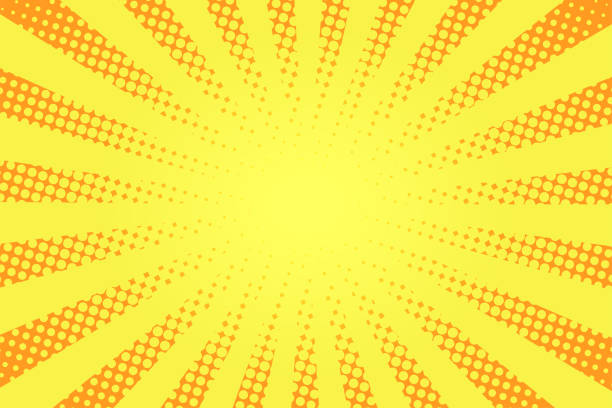 комикс стиль фона. пол овина текстуры, старинные пунктирный фон в стиле поп-арта. ретро солнечные лучи, солнечные лучи - светорассеяние в объективе иллюстрации stock illustrations
