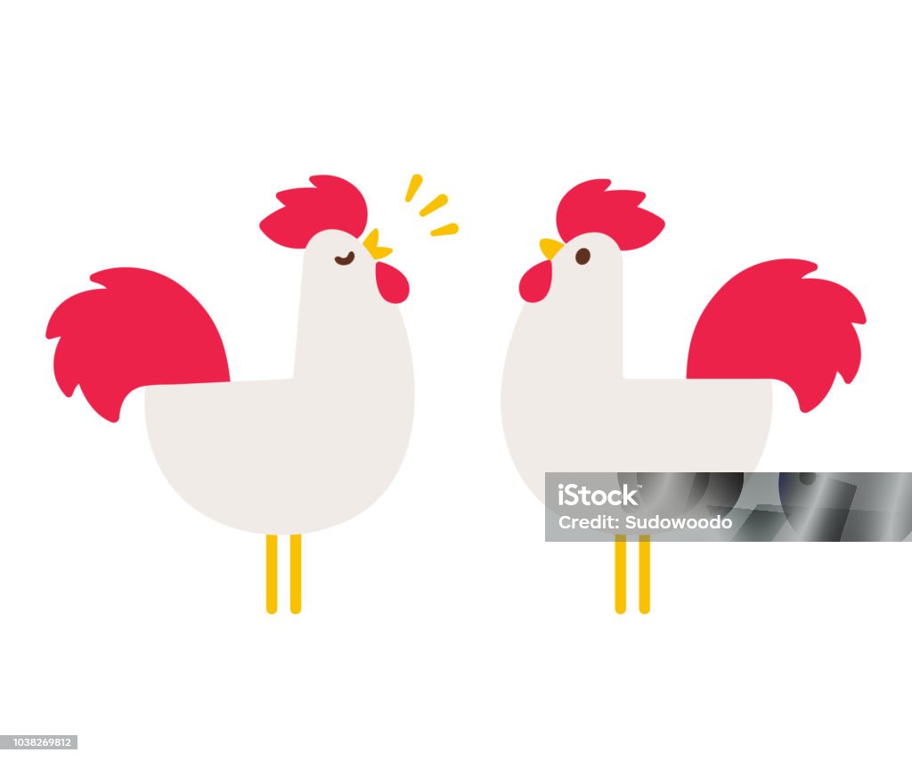 Simple Cartoon Rooster Stock Illustration - Download Image Now - Chicken -  Bird, Rooster, Vector - iStock