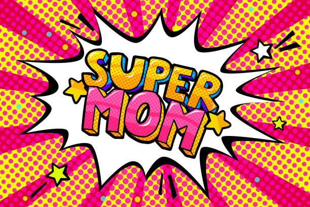 istock Super Mom in pop art style for Happy Mother s Day celebration. 1038292642