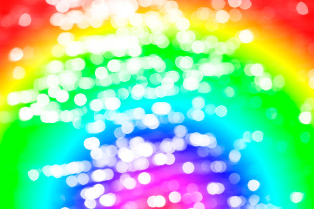 istock Rainbow color abstract background with soft light stars presented background of dream concept on sweet content. The rainbow color spread direction all around the picture make this background colorful. 1038326580
