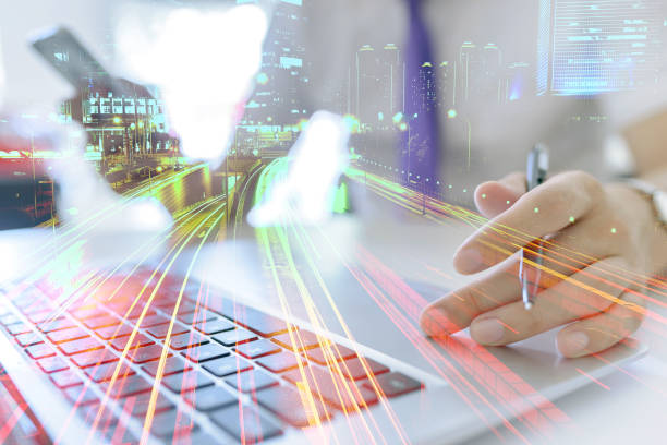 istock Double exposure business person 1038339702