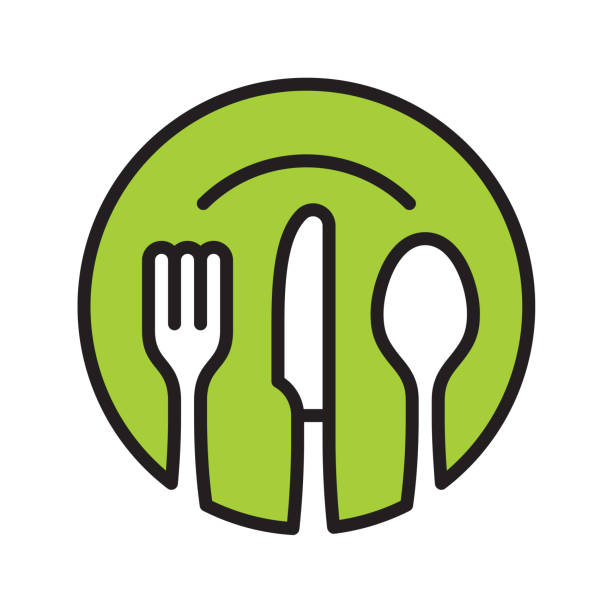 Restaurant icon Restaurant line icon. Files included: Vector EPS 10, HD JPEG 4000 x 4000 px kitchen knife illustrations stock illustrations