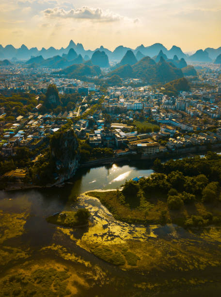istock Li river and stunning karst mountains in Guilin China 1038359220