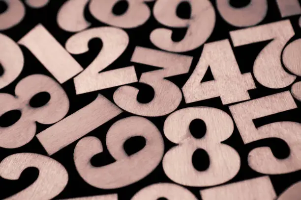 Photo of Background of numbers. from zero to nine. Background with numbers. Numbers texture