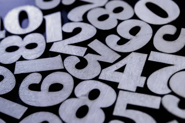 Photo of Background of numbers. from zero to nine. Background with numbers. Numbers texture