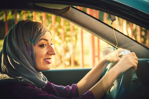 Women, Driving, Middle Eastern Ethnicity, One Woman Only, Only Women
