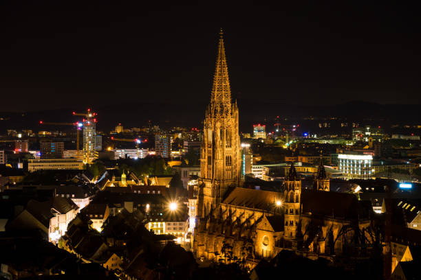 istock Germany, Freiburg im Breisgau in the night 1038389050