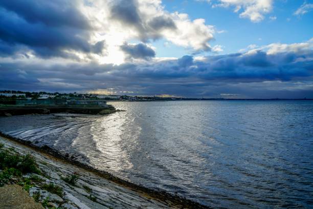 Dublin Harbour wall looking south